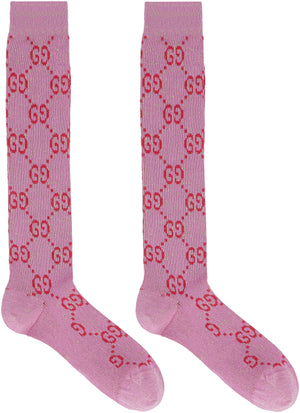 Jacquard cotton blend socks-1
